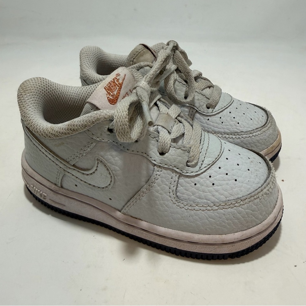Nike Air Force 1 TD Toddler 7C Pure Platinum Barely Grape CZ1691-004 Sneakers